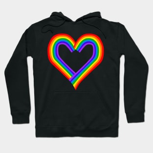 Rainbow Heart Shape Hoodie